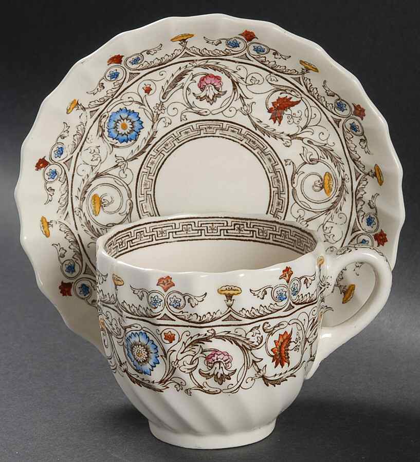 Florence Footed Cup & Saucer Set by Spode-1