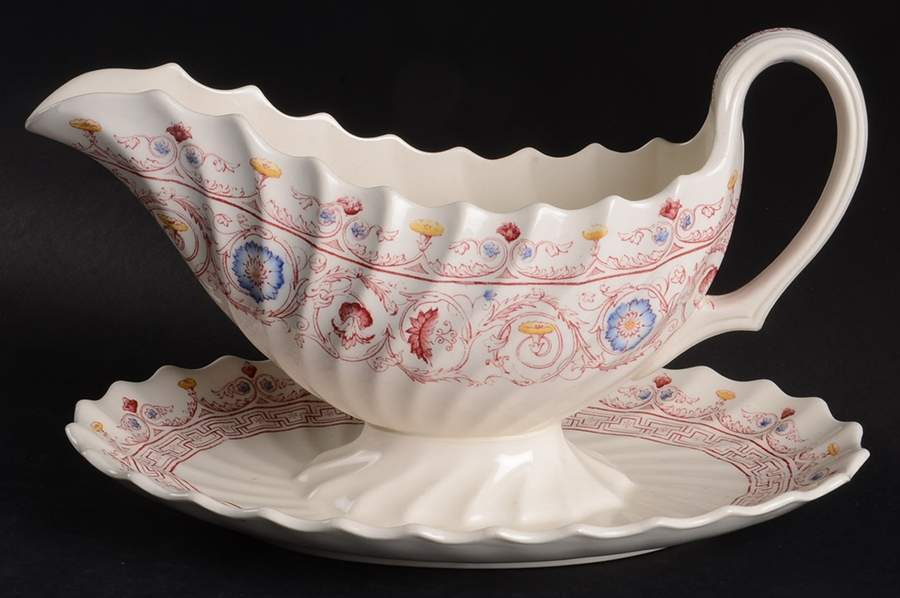Florence Gravy Boat with Attached Underplate by Spode-1