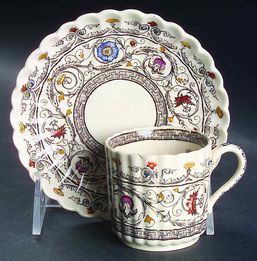 Florence Footed Demitasse Cup & Saucer Set by Spode-1