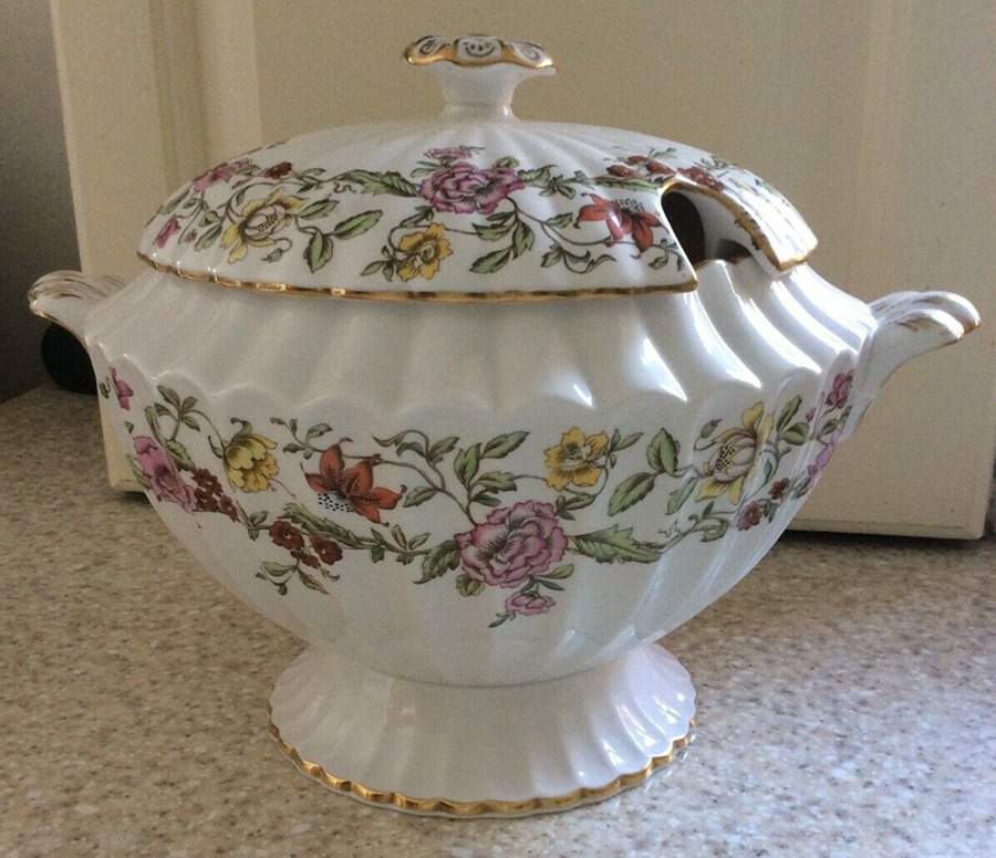 Floral Tapestry Tureen &  Lid by Spode-1