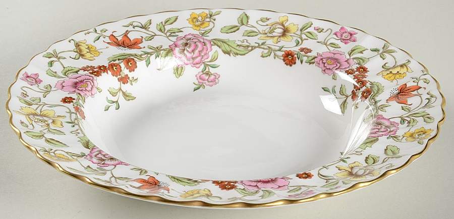 Floral Tapestry Large Rim Soup Bowl by Spode-1
