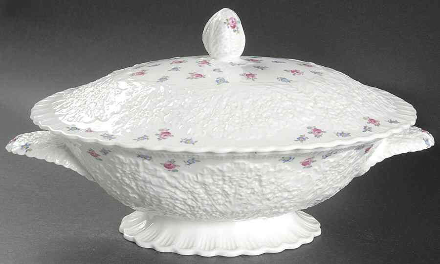 Forget Me Not (Bone China) Oval Covered Vegetable by Spode-1