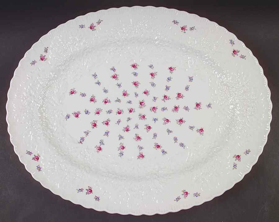 Forget Me Not (Bone China) 17" Oval Serving Platter by Spode-1