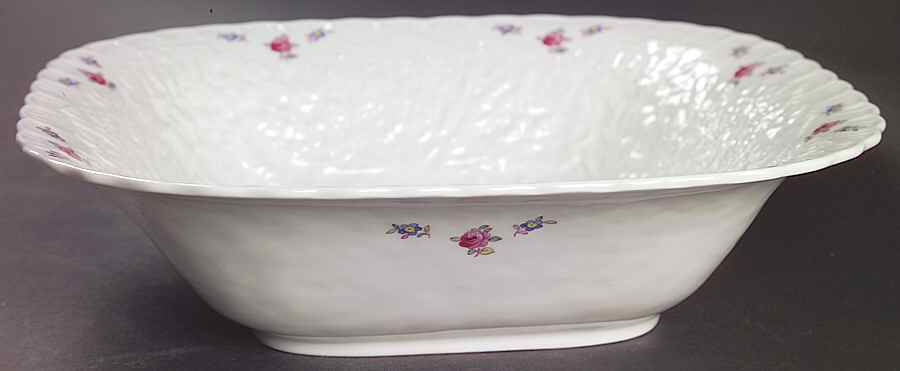 Forget Me Not (Bone China) 9" Square Vegetable Bowl by Spode-1
