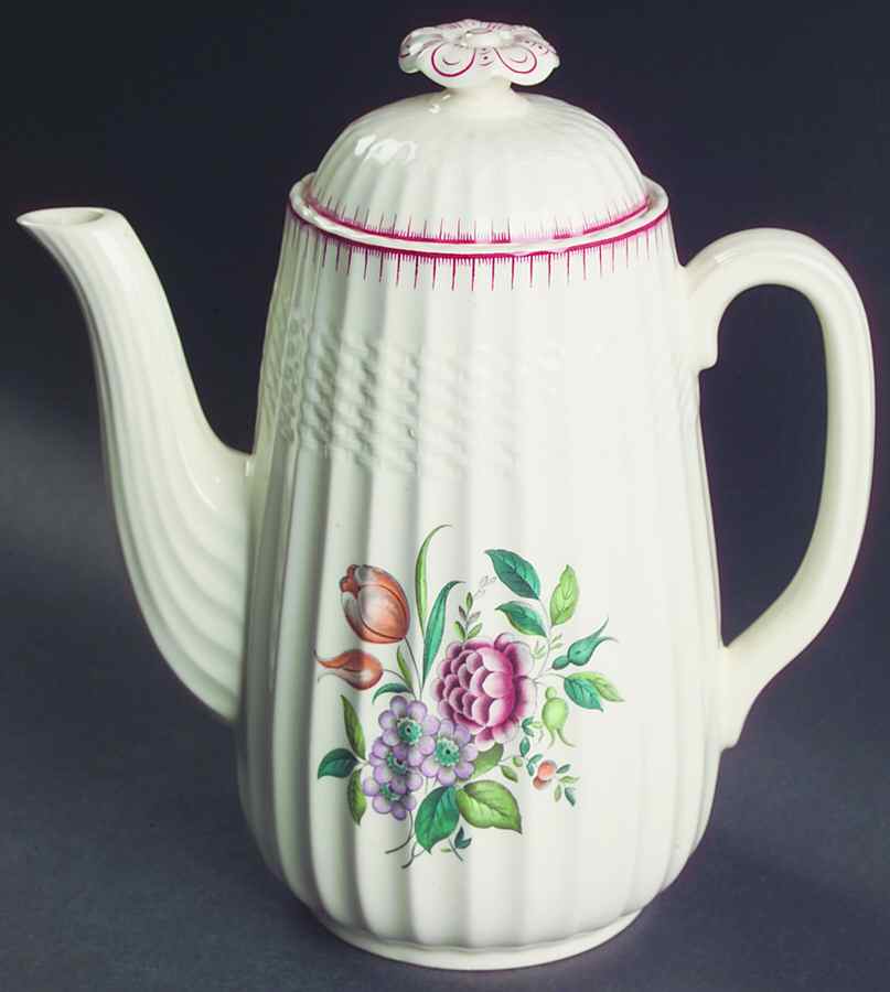 French Flowers Coffee Pot & Lid by Spode-1