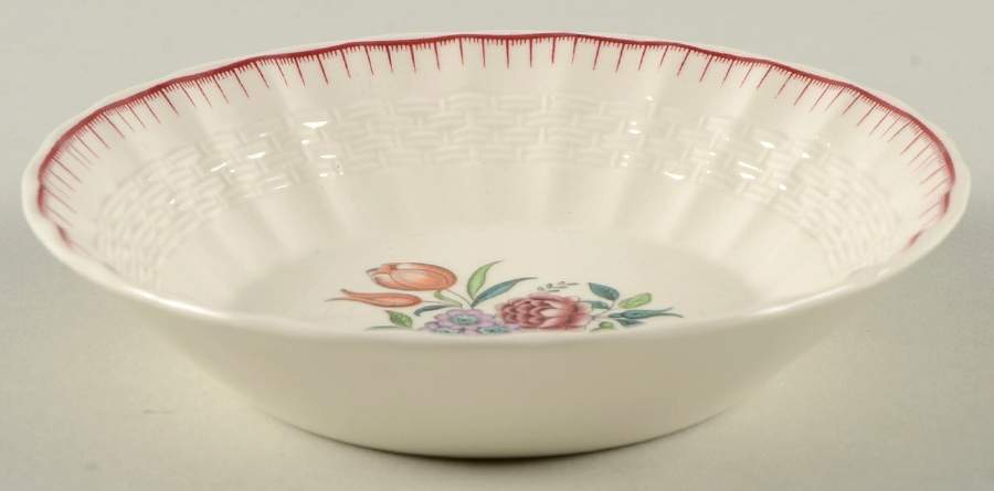 French Flowers Fruit/Dessert (Sauce) Bowl by Spode-1