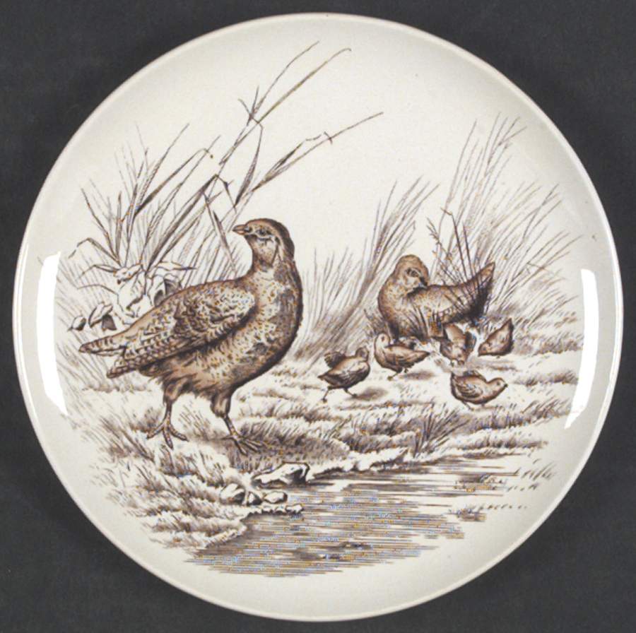 Game Birds Brown (No Border Design) Bread & Butter Plate by Spode-1