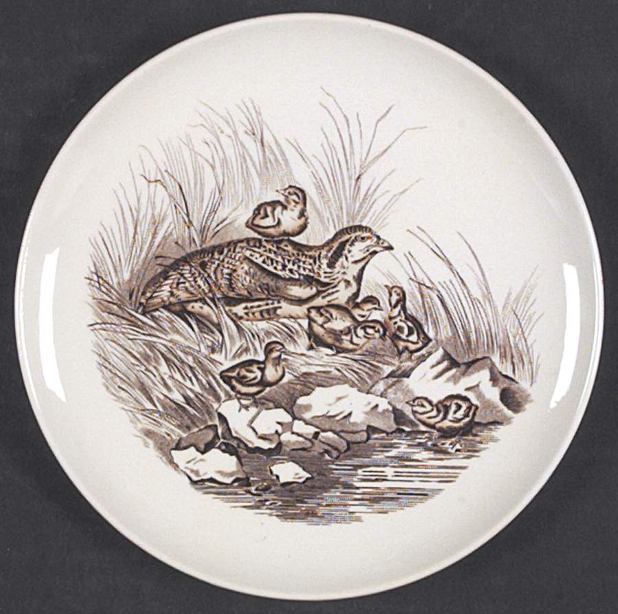 Game Birds Brown (No Border Design) Bread & Butter Plate by Spode-1