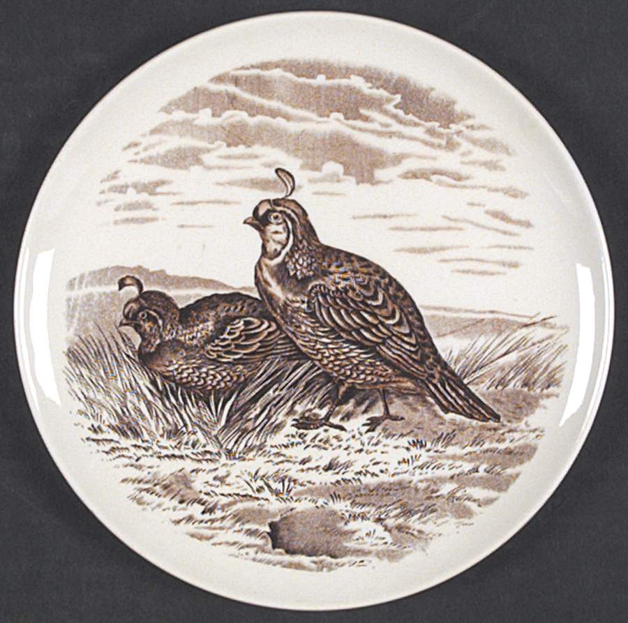 Game Birds Brown (No Border Design) Bread & Butter Plate by Spode-1