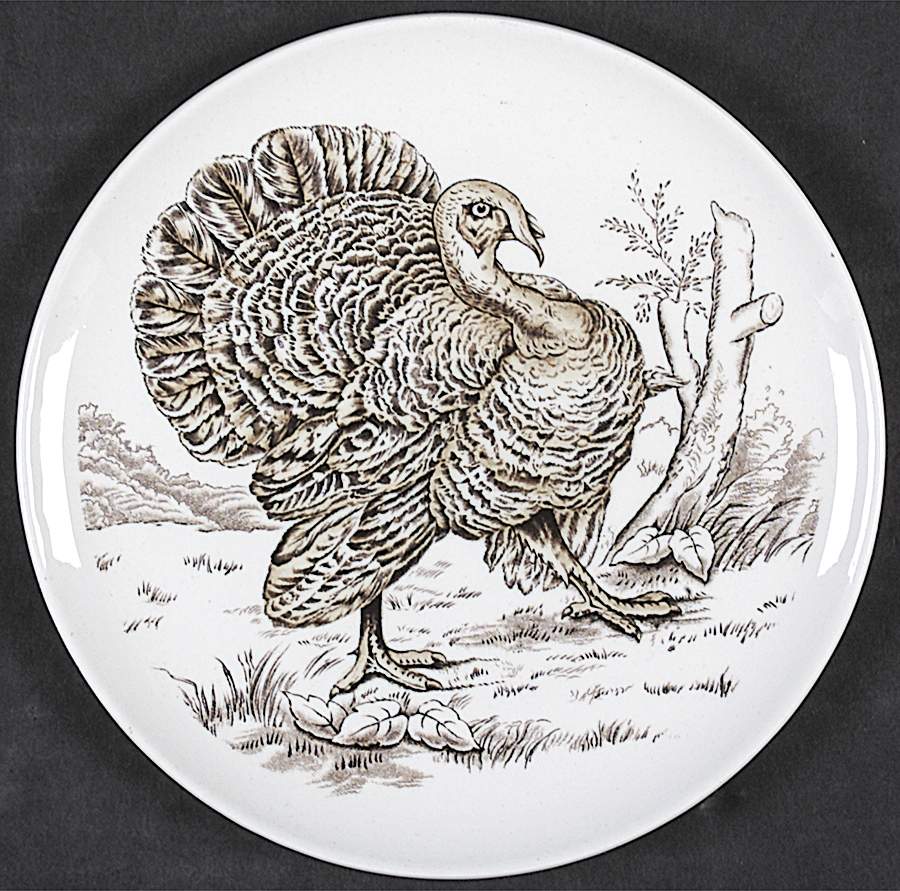 Game Birds Brown (No Border Design) Bread & Butter Plate by Spode-1