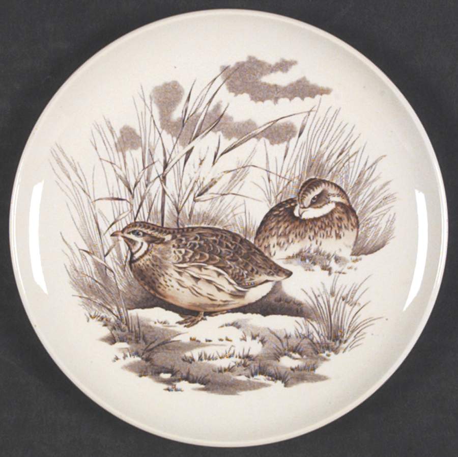 Game Birds Brown (No Border Design) Bread & Butter Plate by Spode-1