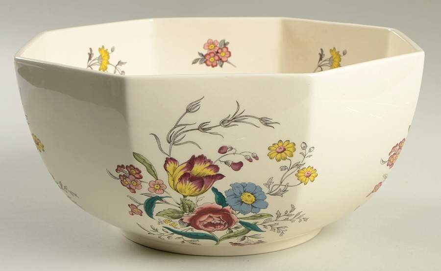 Gainsborough (Marlborough) 9" Octagonal Vegetable Bowl by Spode-1