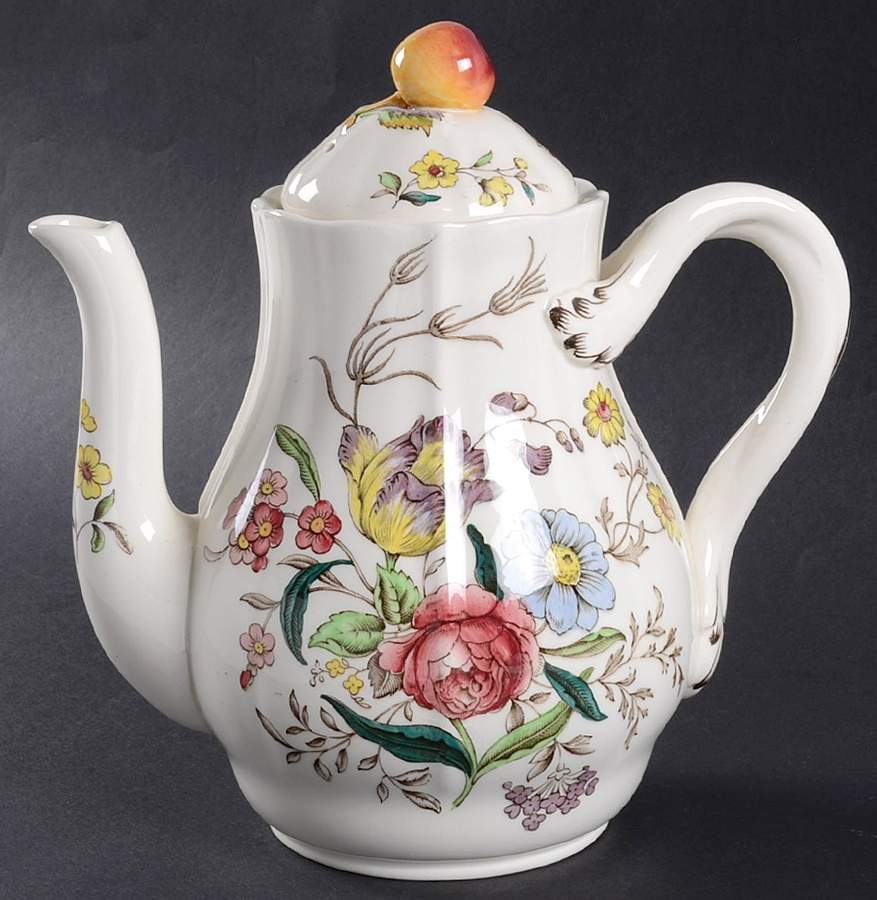 Gainsborough (Marlborough) Coffee Pot & Lid by Spode-1