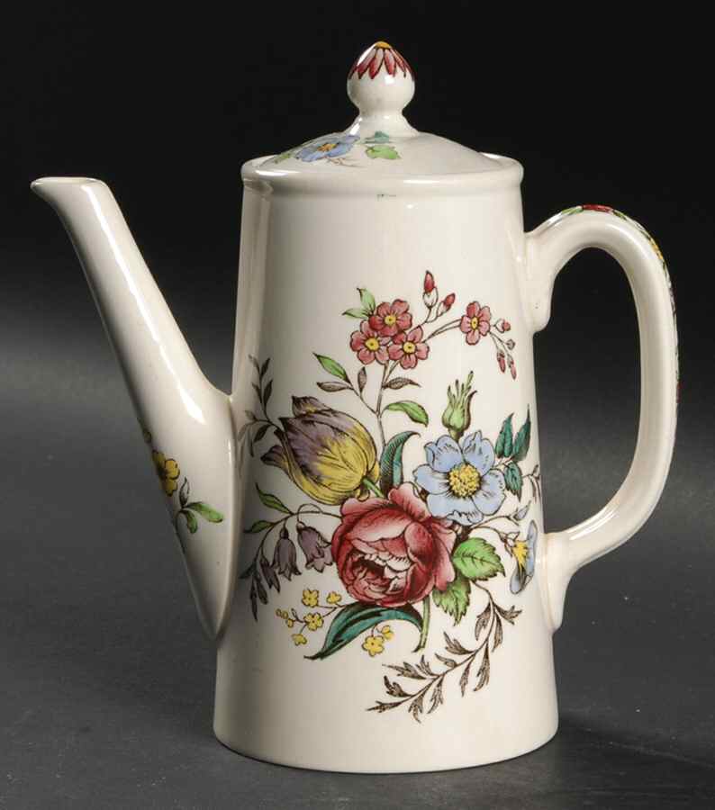 Gainsborough (Marlborough) Mini Coffee Pot & Lid by Spode-1