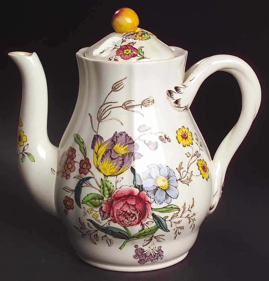 Gainsborough (Marlborough) Mini Coffee Pot & Lid by Spode-1