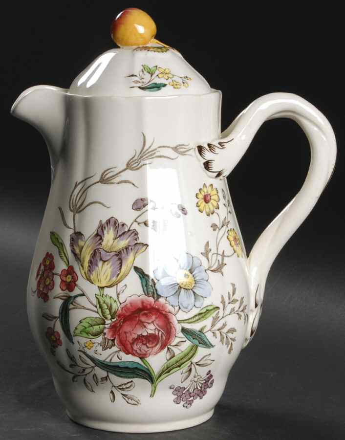 Gainsborough (Marlborough) Hot Water Jug & Lid by Spode-1