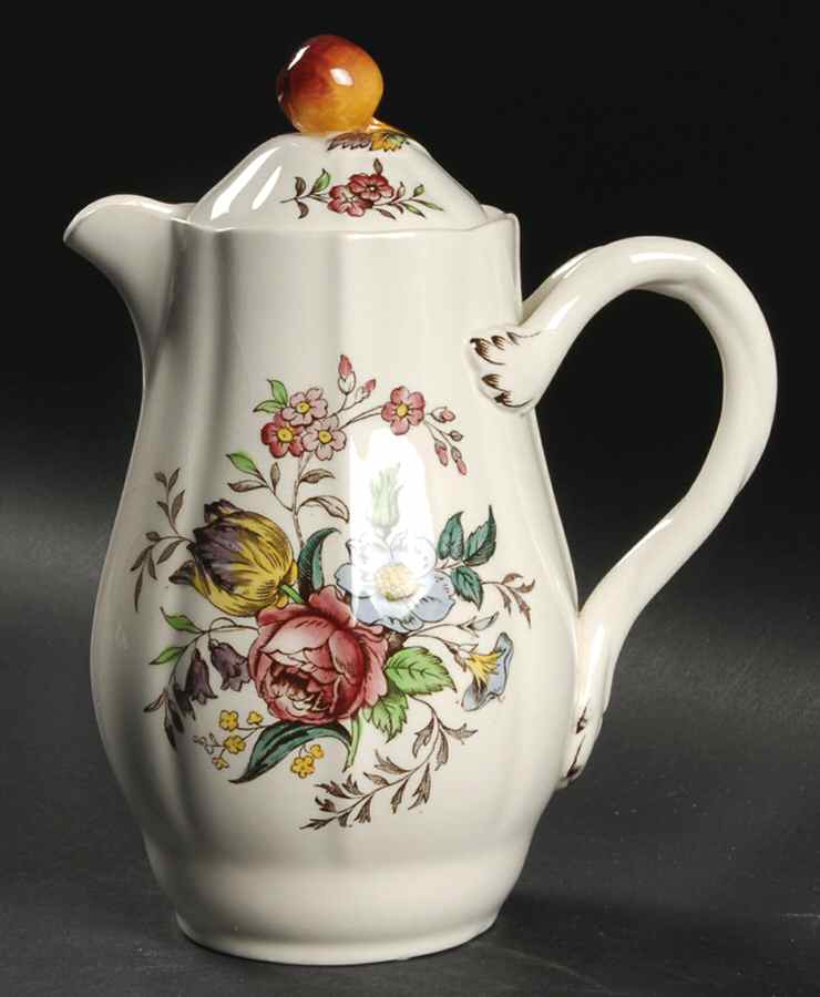 Gainsborough (Marlborough) Hot Water Jug & Lid by Spode-1