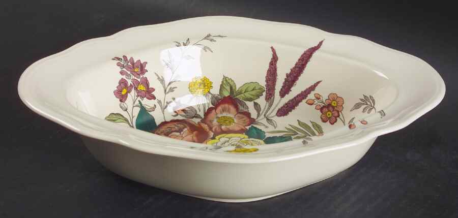 Gainsborough (Marlborough) 10" Oval Vegetable Bowl by Spode-1