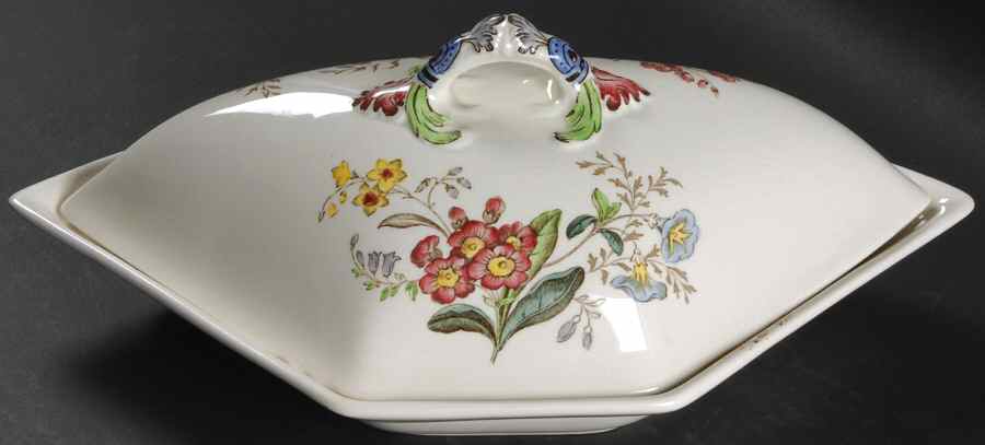 Gainsborough (Marlborough) Canterbury Set, Covered Side Dish by Spode-1