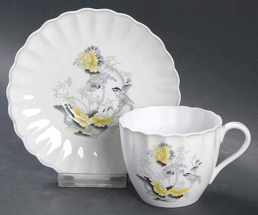 Gail Flat Cup & Saucer Set by Spode-1