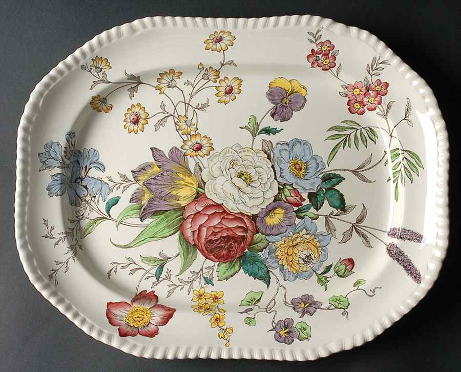 Gainsborough (Gadroon) 14" Oval Serving Platter by Spode-1