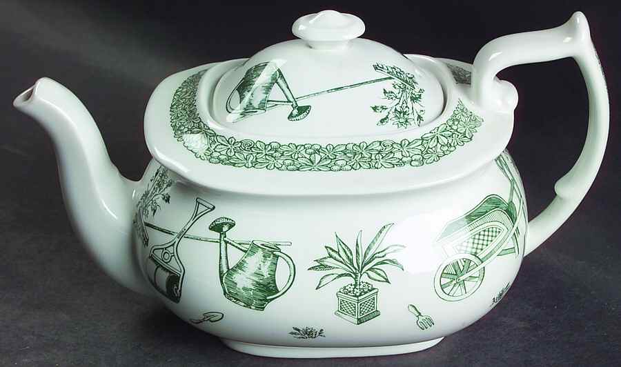 Gardening Teapot & Lid by Spode-1