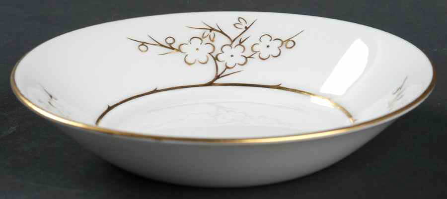 Geisha Gold (Gold Flowers, Gold Trim) Fruit/Dessert (Sauce) Bowl by Spode-1