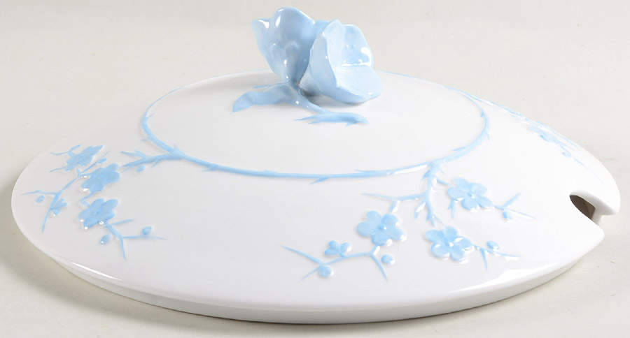 Geisha Light Blue (No Gold Accents) Lid for Tureen by Spode-1