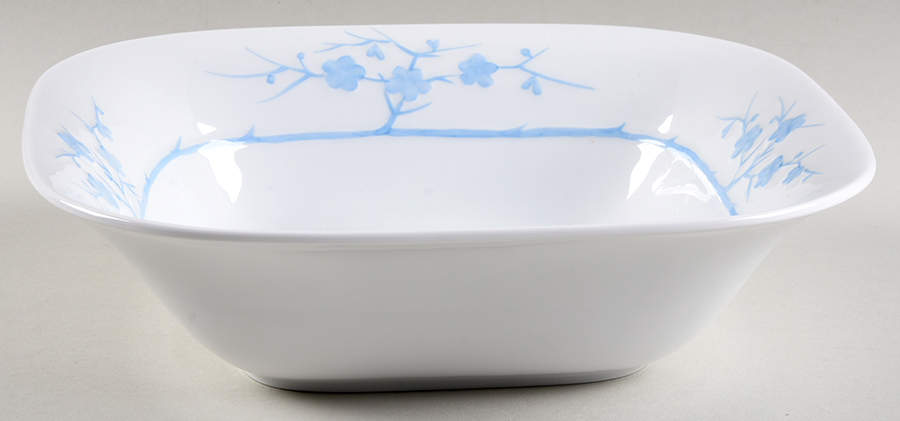 Geisha Light Blue (No Gold Accents) 9" Square Vegetable Bowl by Spode-1