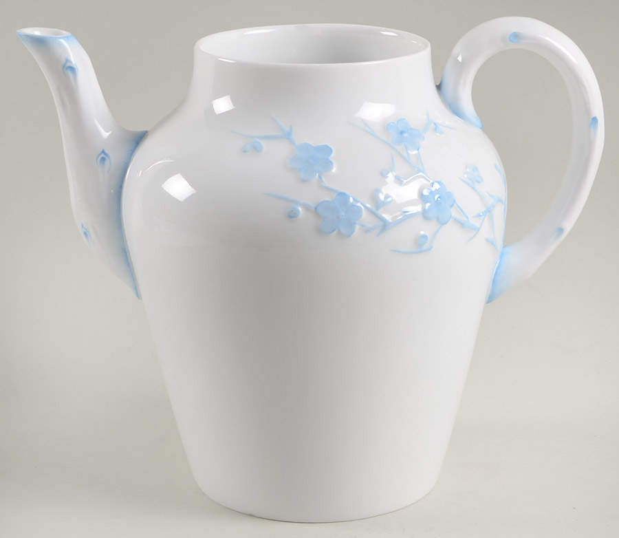 Geisha Light Blue (No Gold Accents) Coffee Pot No Lid by Spode-1