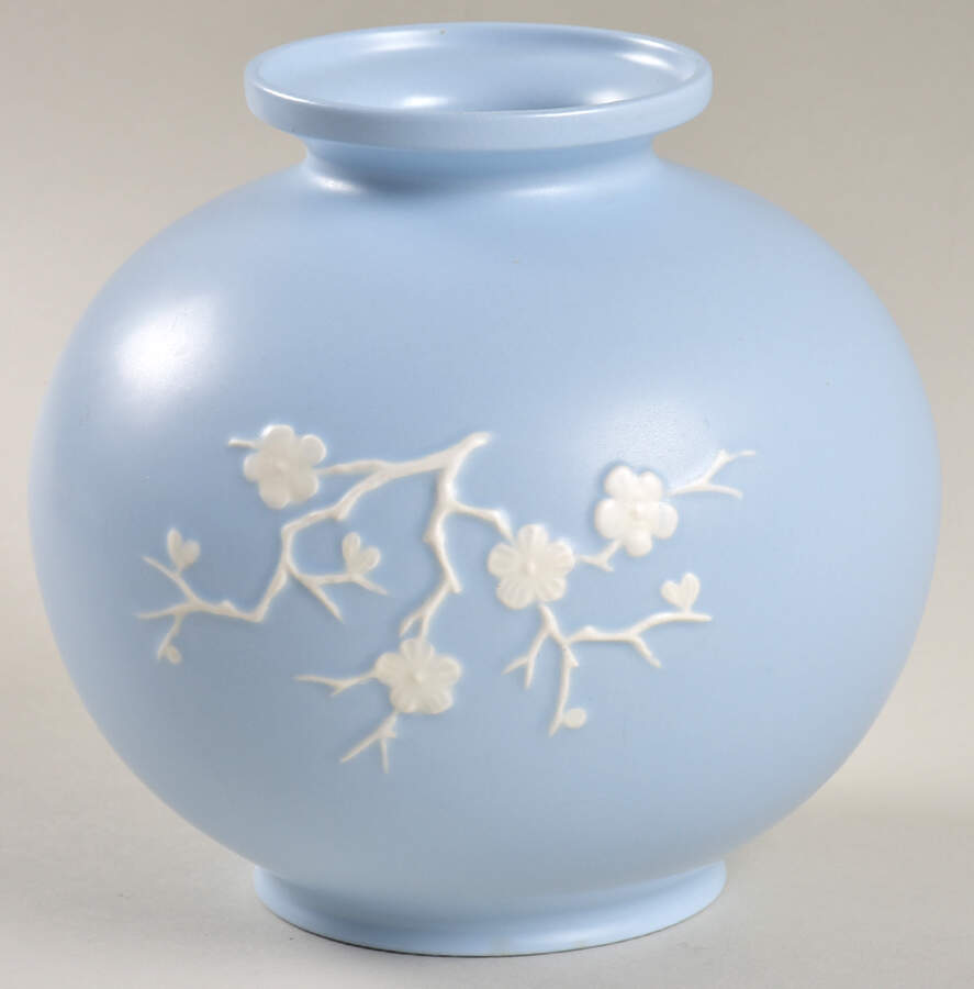 Geisha Light Blue (No Gold Accents) 5" Vase by Spode-1