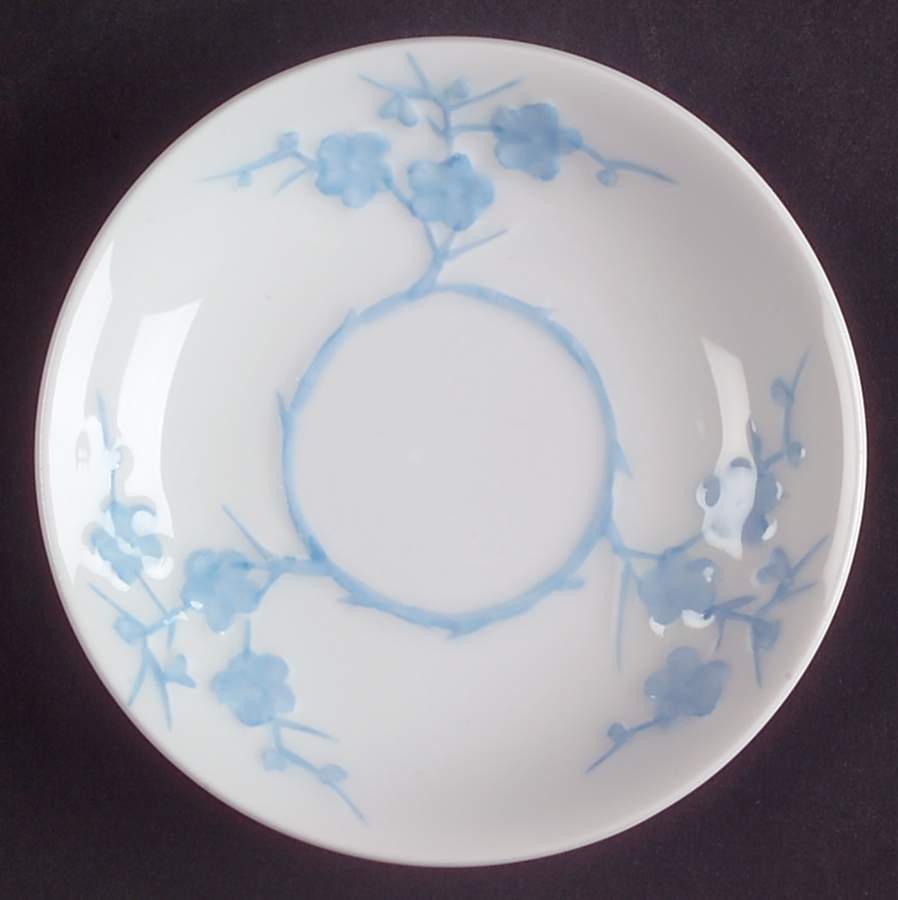Geisha Light Blue (No Gold Accents) Butter Pat by Spode-1