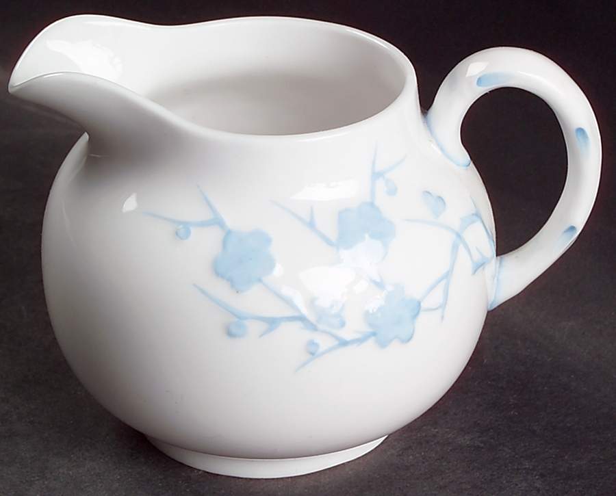 Geisha Light Blue (No Gold Accents) Creamer by Spode-1
