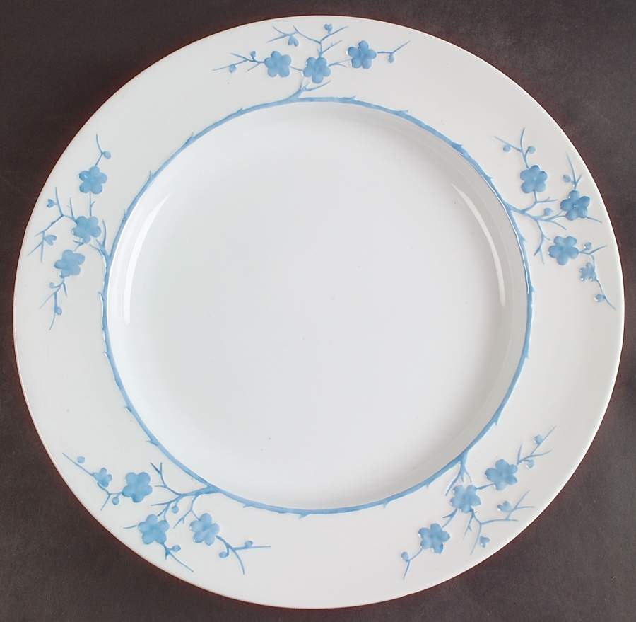 Geisha Light Blue (No Gold Accents) 12" Chop Plate (Round Platter) by Spode-1