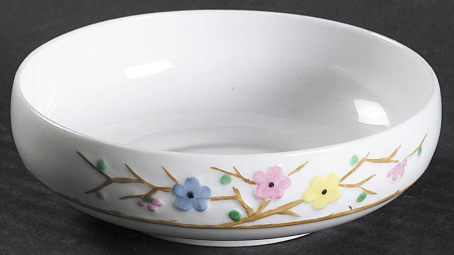 Geisha Multicolor (White Rim) Sauce Dip by Spode-1