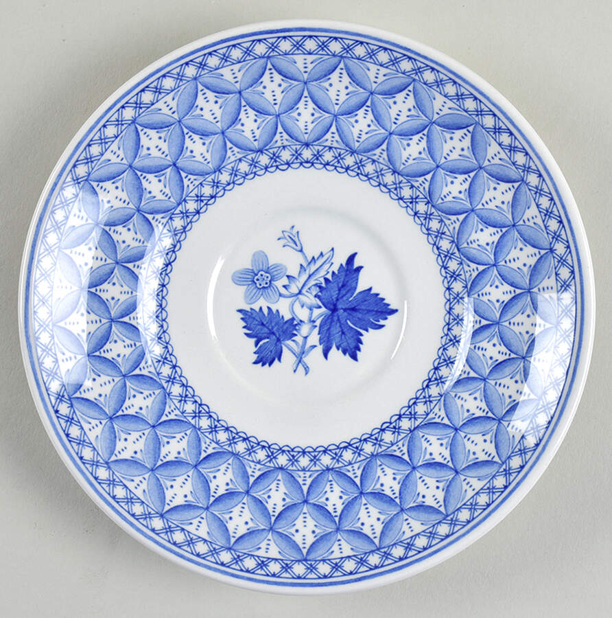 Geranium Blue (Older) Saucer by Spode-1
