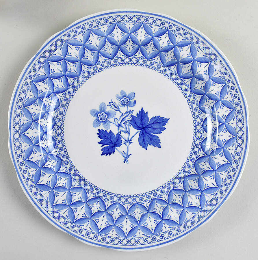 Geranium Blue (Older) Dinner Plate by Spode-1