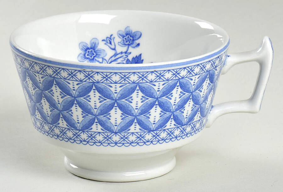 Geranium Blue (Older) Footed Cup by Spode-1