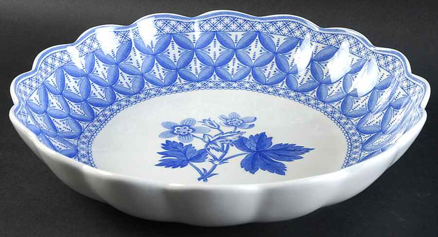 Geranium Blue (Older) Large Round Fluted Bowl by Spode-1