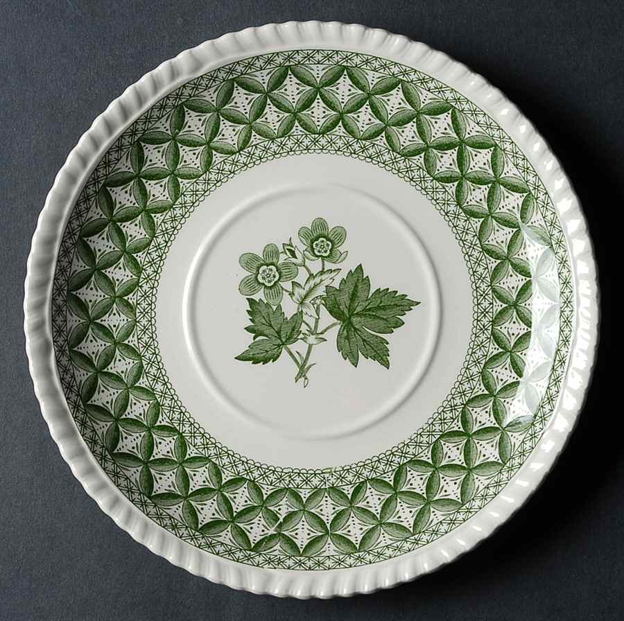 Geranium Green (Gadroon Shape, Older) Saucer for Cream Soup Bowl by Spode-1