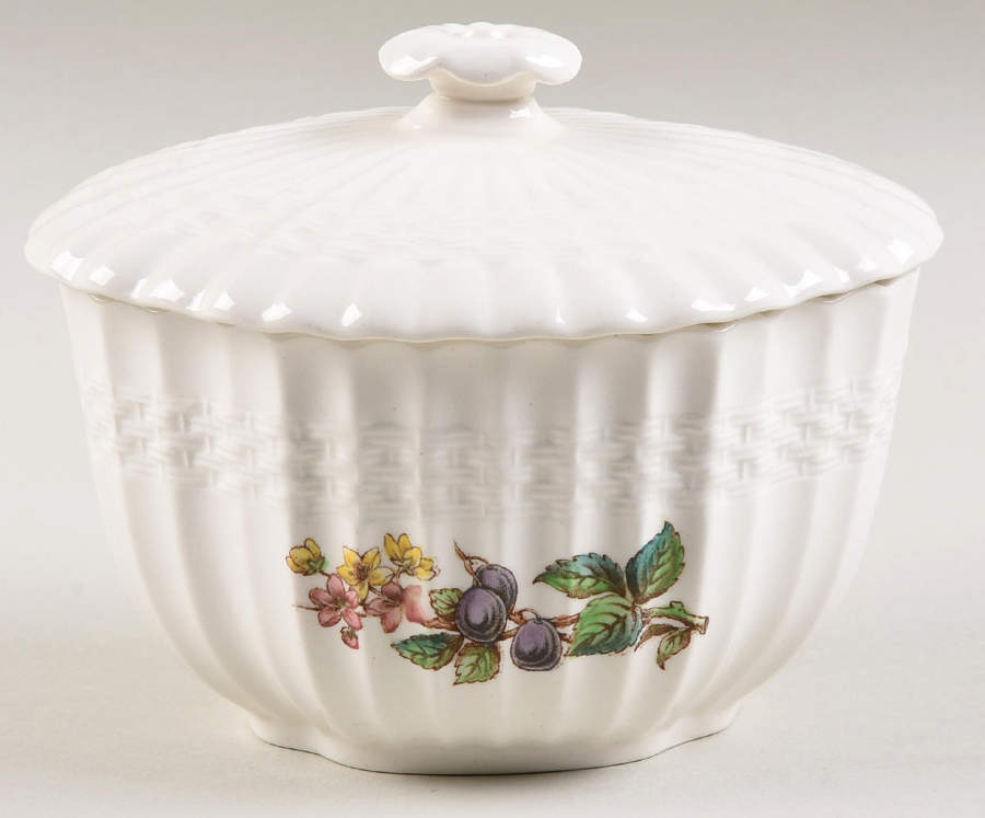 Glendale (Chelsea Wicker) Sugar Bowl & Lid by Spode-1