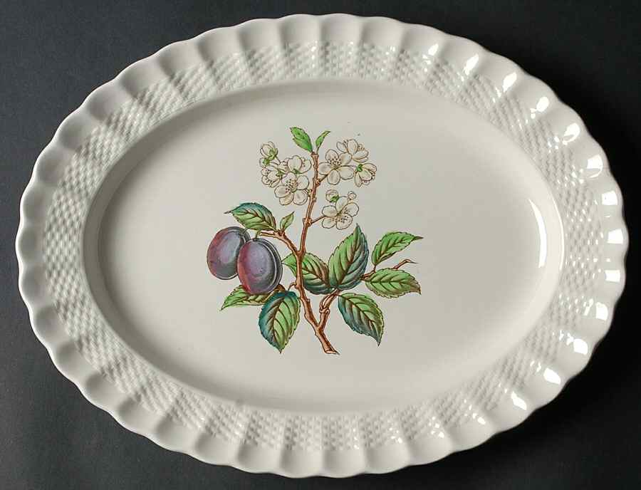 Glendale (Chelsea Wicker) 12" Oval Serving Platter by Spode-1