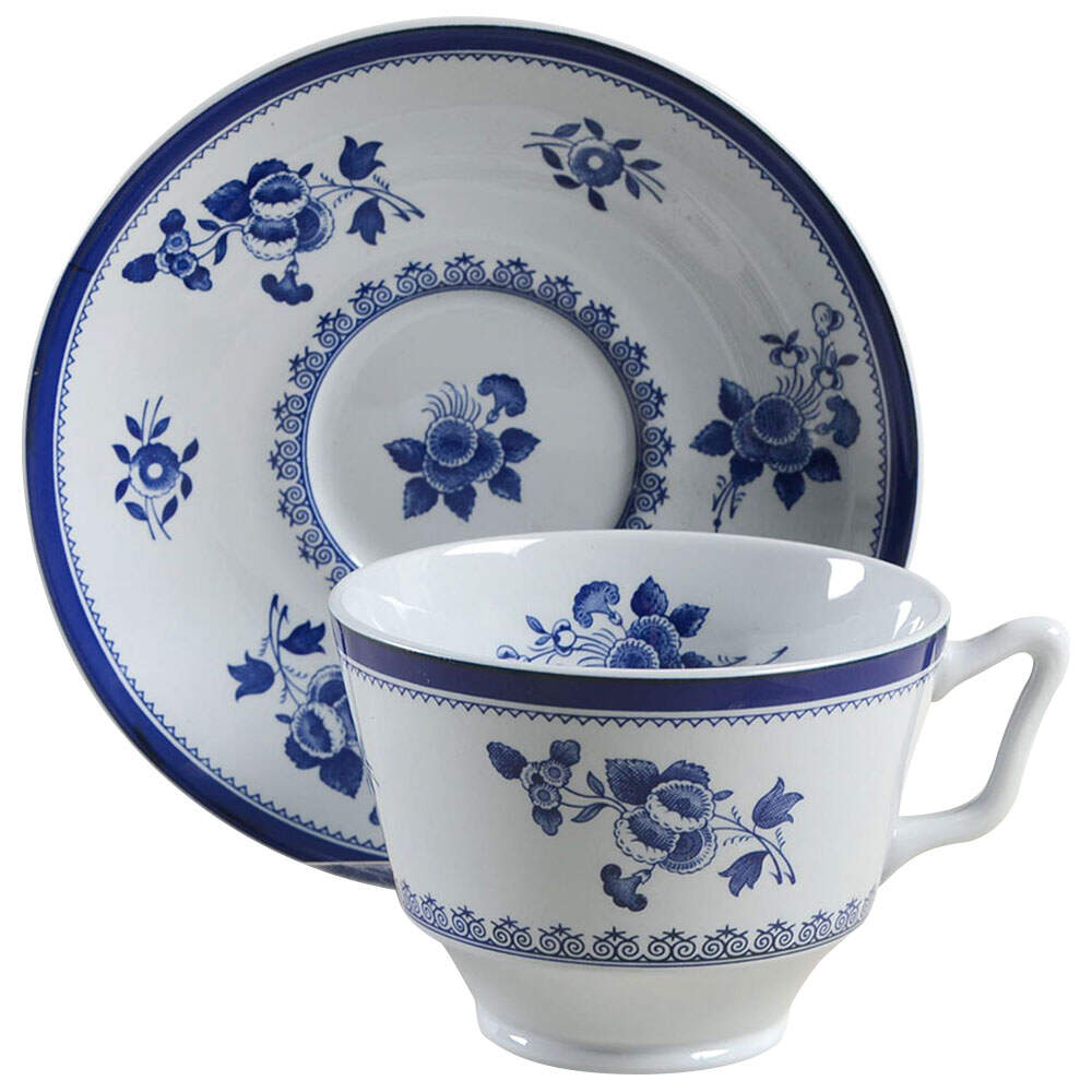 Gloucester (No Trim) London Shape Footed Cup & Saucer Set by Spode-1