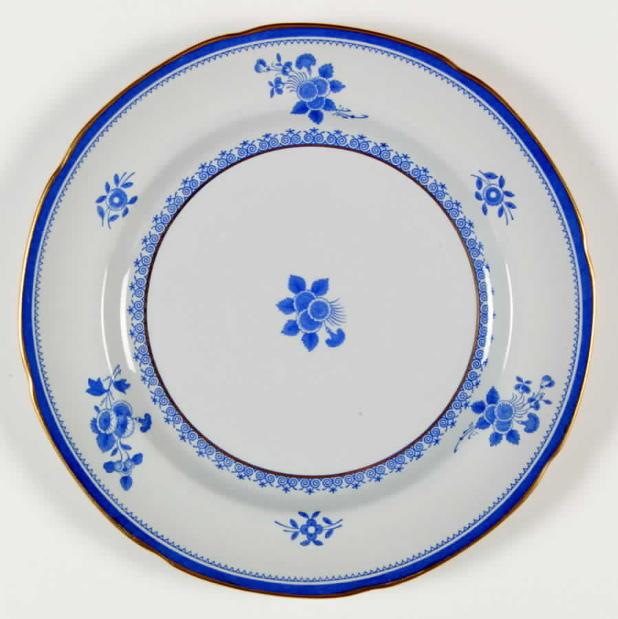 Gloucester Blue (Gold Trim and Verge) Salad Plate by Spode-1