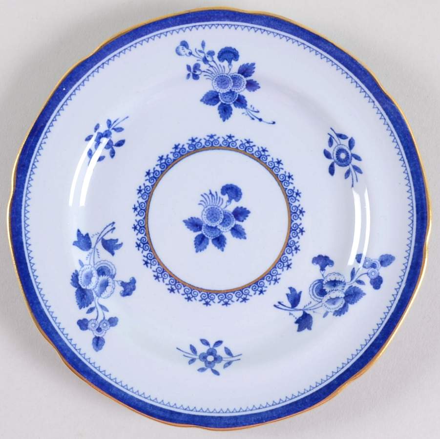 Gloucester Blue (Gold Trim and Verge) Bread & Butter Plate by Spode-1