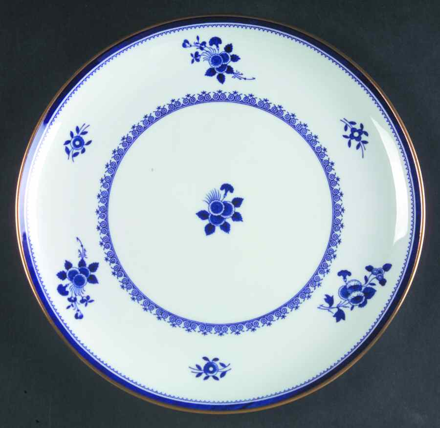 Gloucester Blue (Bone) Cake Plate by Spode-1