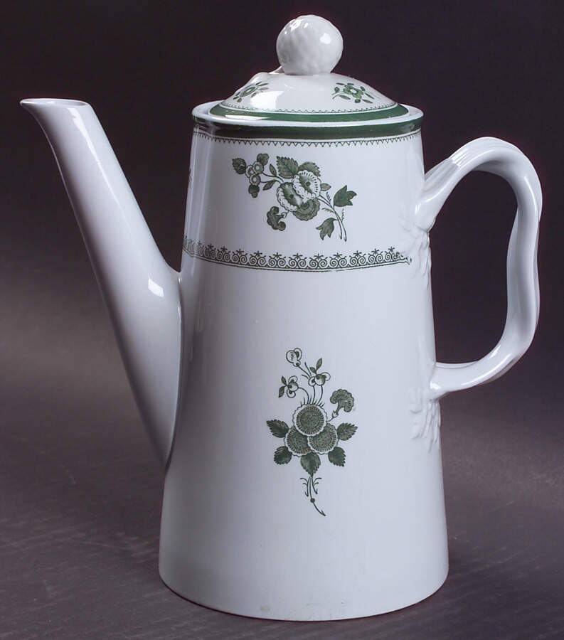 Gloucester Green (Fine Stone) Coffee Pot & Lid by Spode-1
