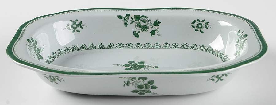 Gloucester Green (Fine Stone) 9" Oval Vegetable Bowl by Spode-1