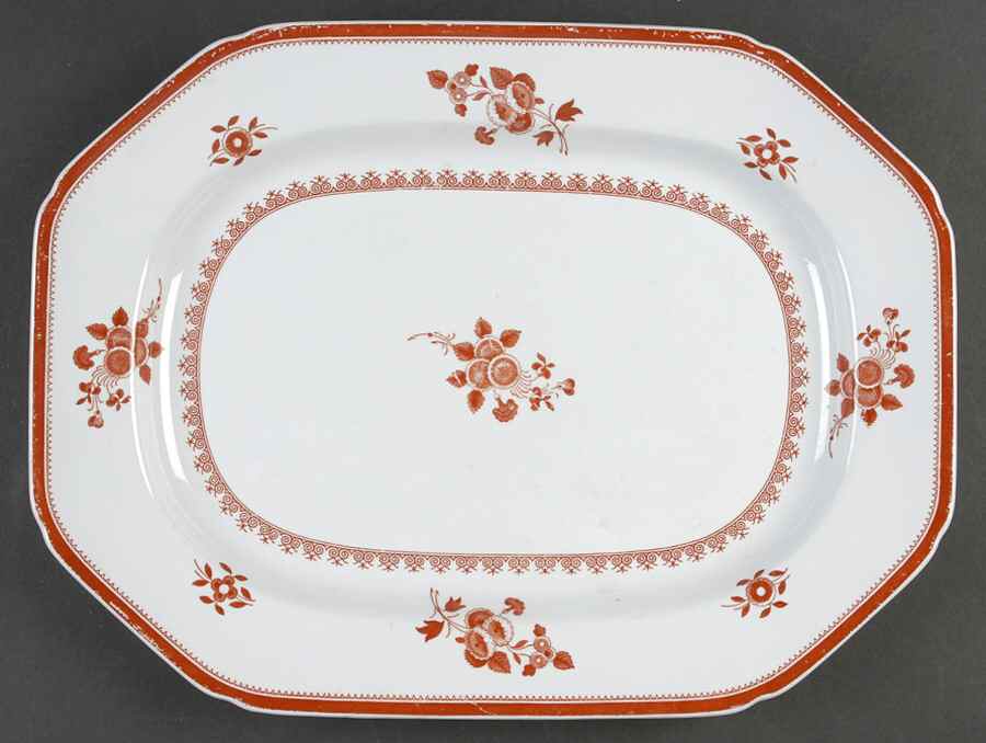 Gloucester Red (Fine Stone) 14" Oval Serving Platter by Spode-1