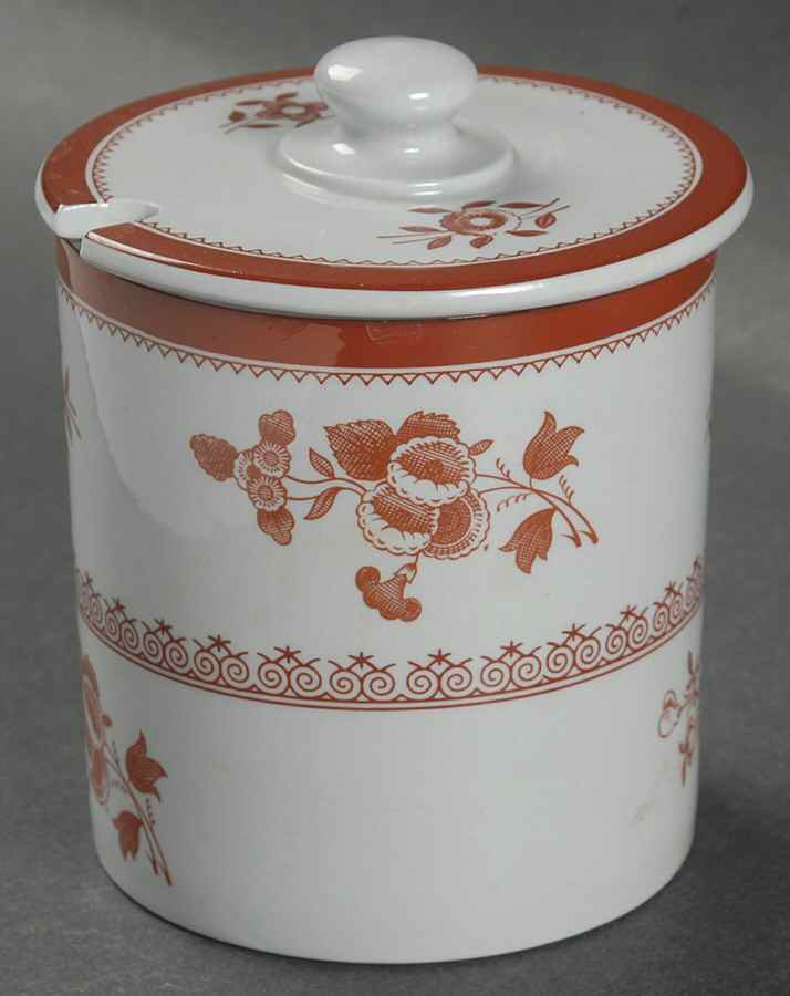 Gloucester Red (Fine Stone) Jam/Jelly & Lid by Spode-1